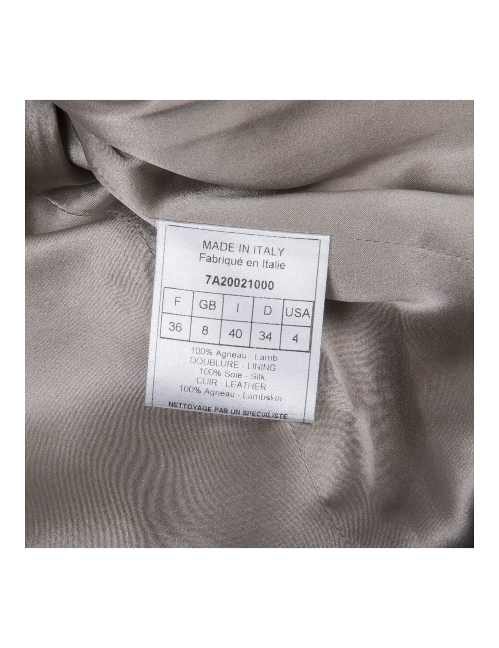 Veste CHRISTIAN DIOR  T36 en cuir d'agneau 