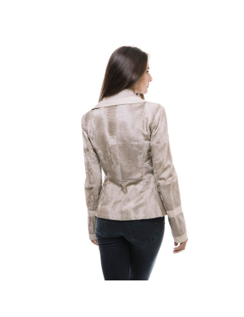 CHRISTIAN DIOR jacket in beige lambskin leather size 36FR
