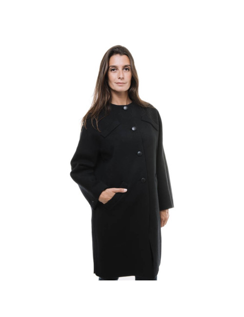 Manteau BALENCIAGA en laine noire T40