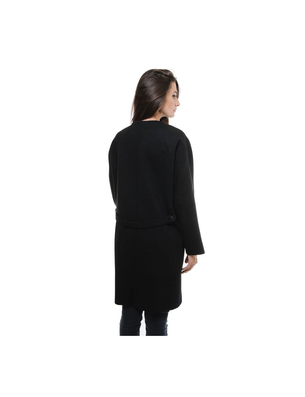 Manteau BALENCIAGA en laine noire T40
