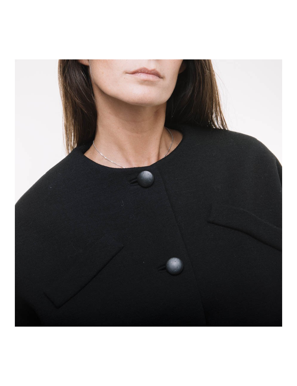 Manteau BALENCIAGA en laine noire T40