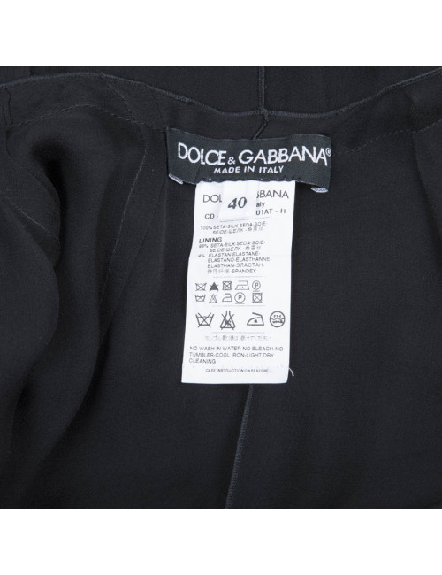 Robe de cocktail DOLCE & GABBANA T 40 IT en mousseline de soie noire
