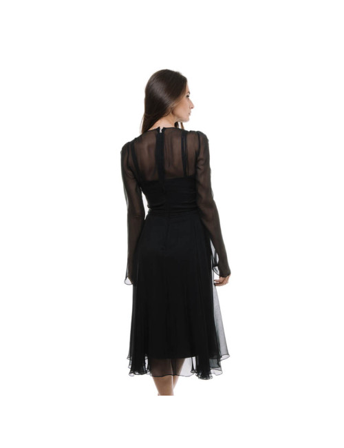 Robe de cocktail DOLCE & GABBANA T 40 IT en mousseline de soie noire