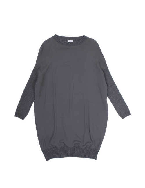 Robe BRUNELLO CUCINELLI T 36 en soie grise
