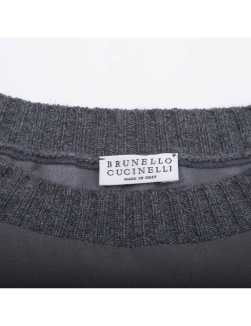 Robe BRUNELLO CUCINELLI T 36 en soie grise