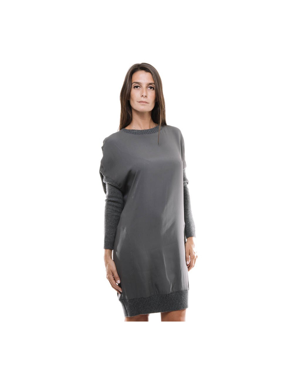 Robe BRUNELLO CUCINELLI T 36 en soie grise