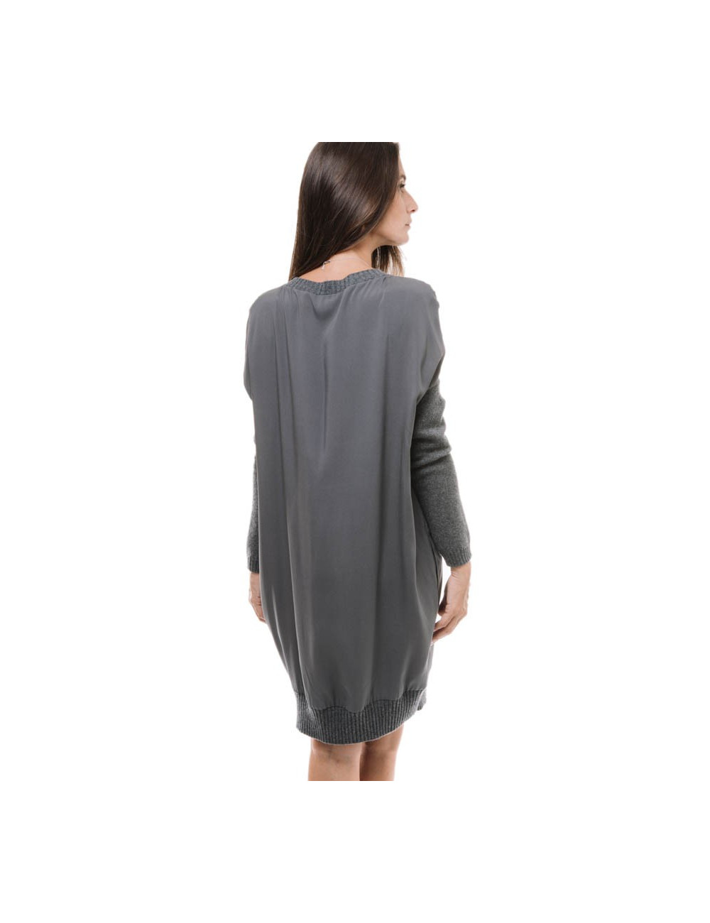 Robe BRUNELLO CUCINELLI T 36 en soie grise