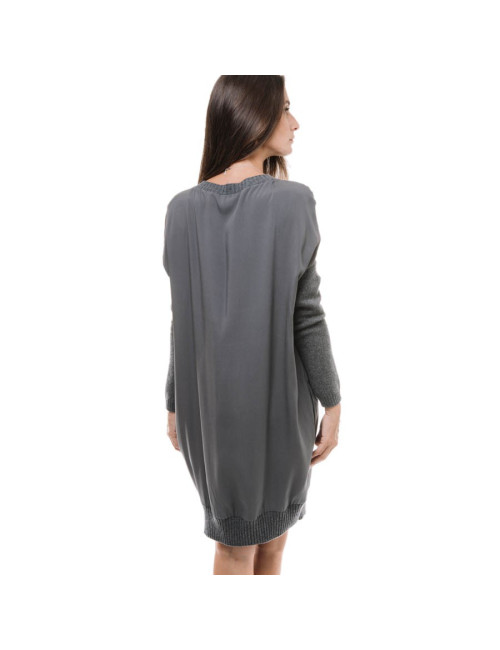 Robe BRUNELLO CUCINELLI T  en soie grise