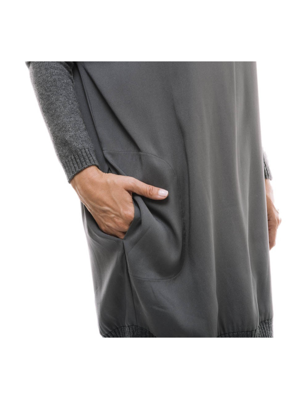 Robe BRUNELLO CUCINELLI T 36 en soie grise