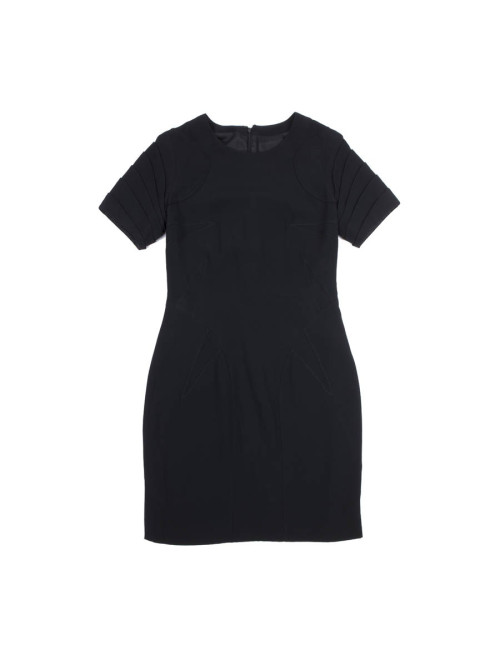 Robe CHRISTIAN DIOR  T 38  crêpe georgette noire 