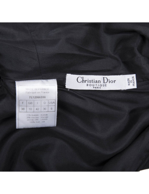 Robe CHRISTIAN DIOR  T 38  crêpe georgette noire 