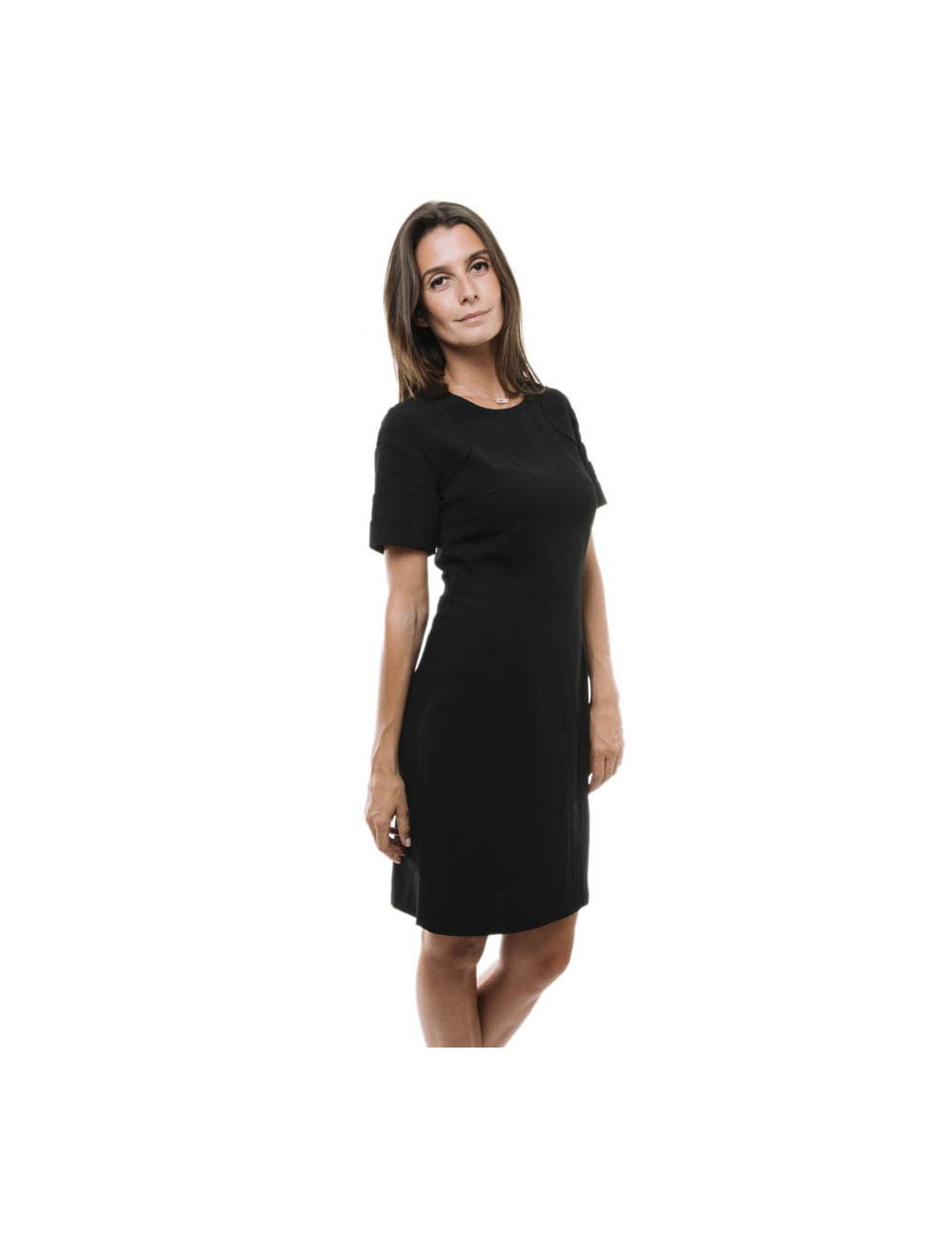 Robe CHRISTIAN DIOR  T 38  crêpe georgette noire 