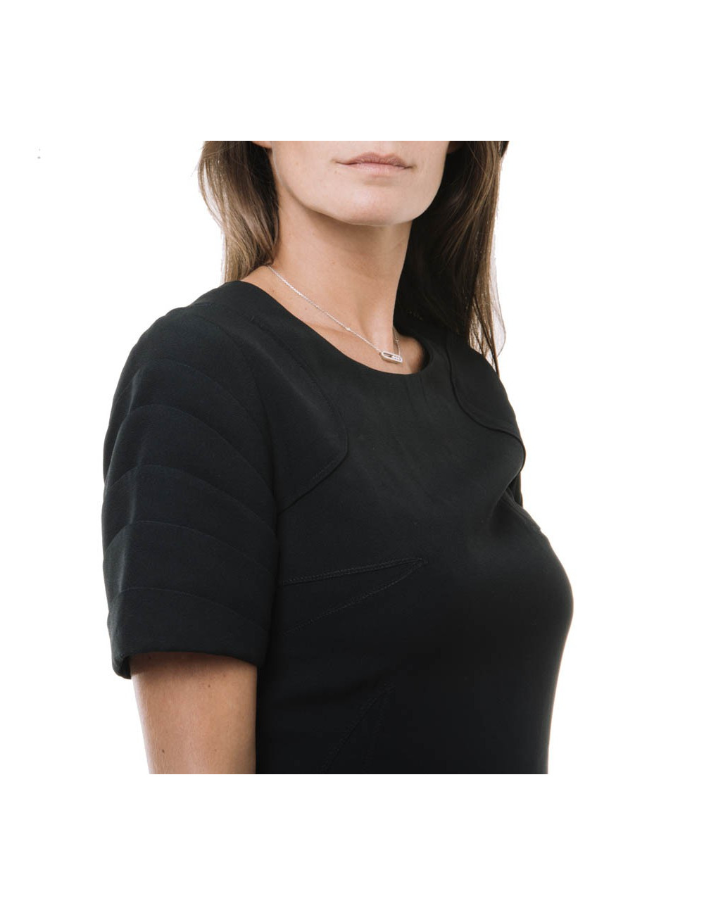 Robe CHRISTIAN DIOR  T 38  crêpe georgette noire 