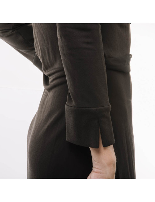  DIANE Von FURSTENBERG wrap dress in brown jersey 4US