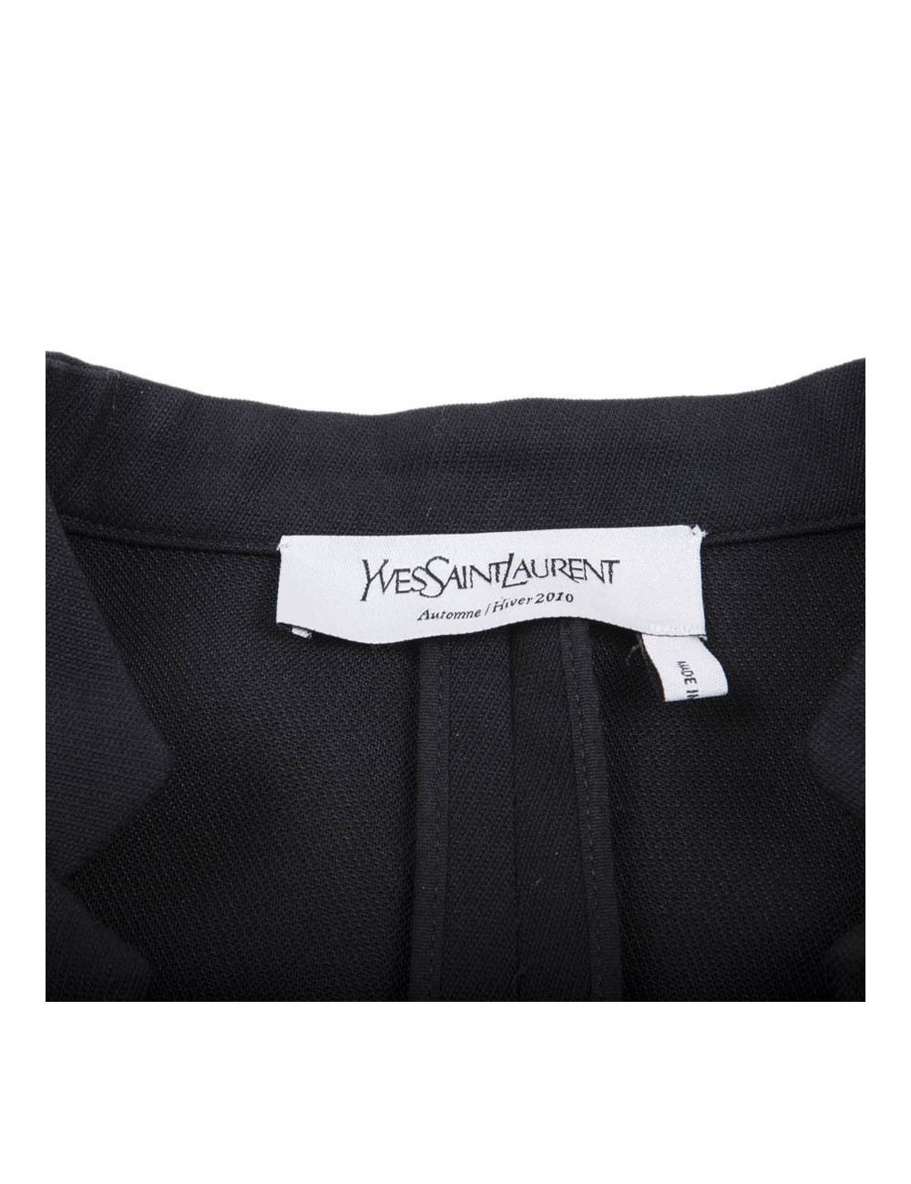 YVES SAINT LAURENT short black dress in wool size 38FR