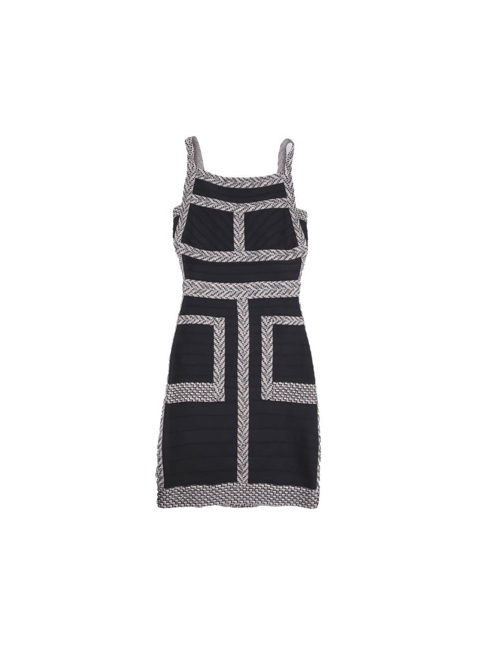 Robe HERVE LEGER Taille  S  noire gansée de beige et marron