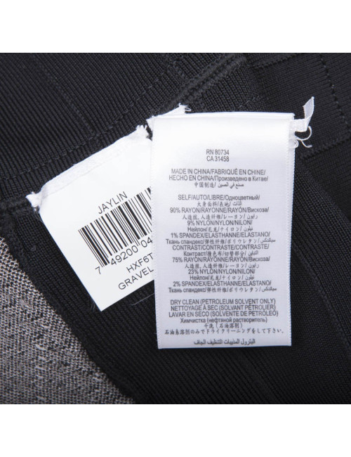 Robe HERVE LEGER Taille S noire gansée de beige 