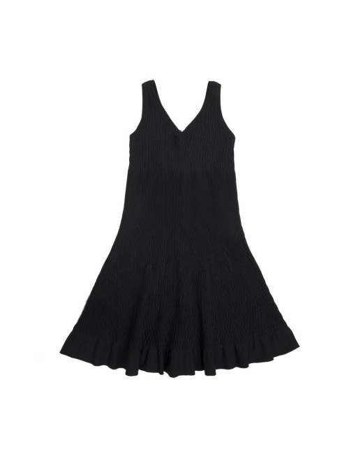 ALAIA sleeveless dress in black lycra size 36EU