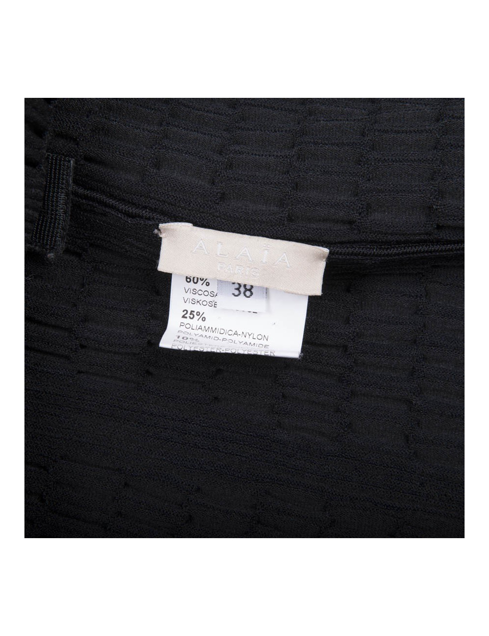 Robe ALAIA T 36 sans manches noire