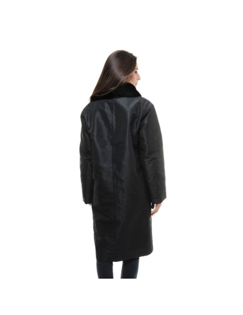 FENDI black trench coat lined with fur size 38FR