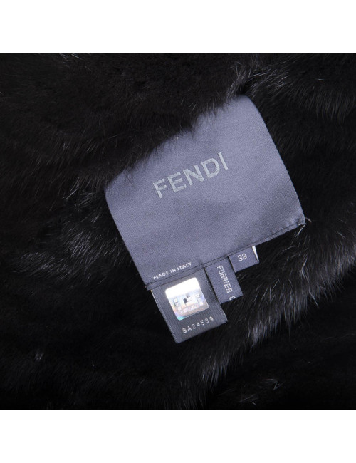 Manteau FENDI t 38 vison brun