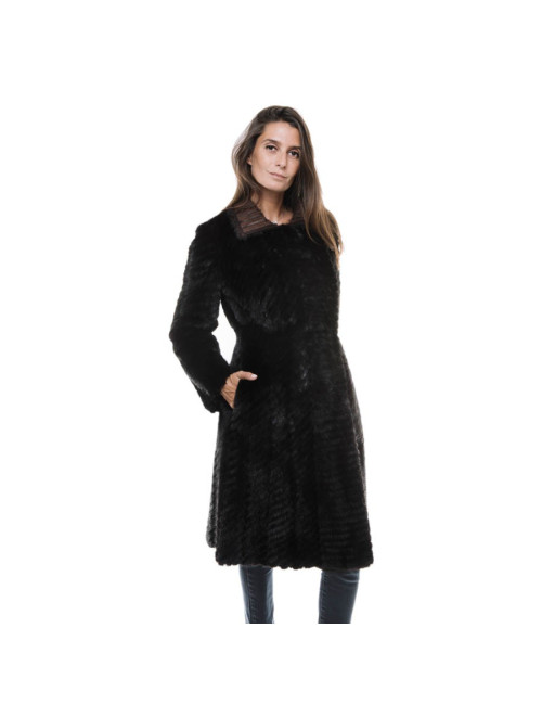 Manteau FENDI t 38 vison brun