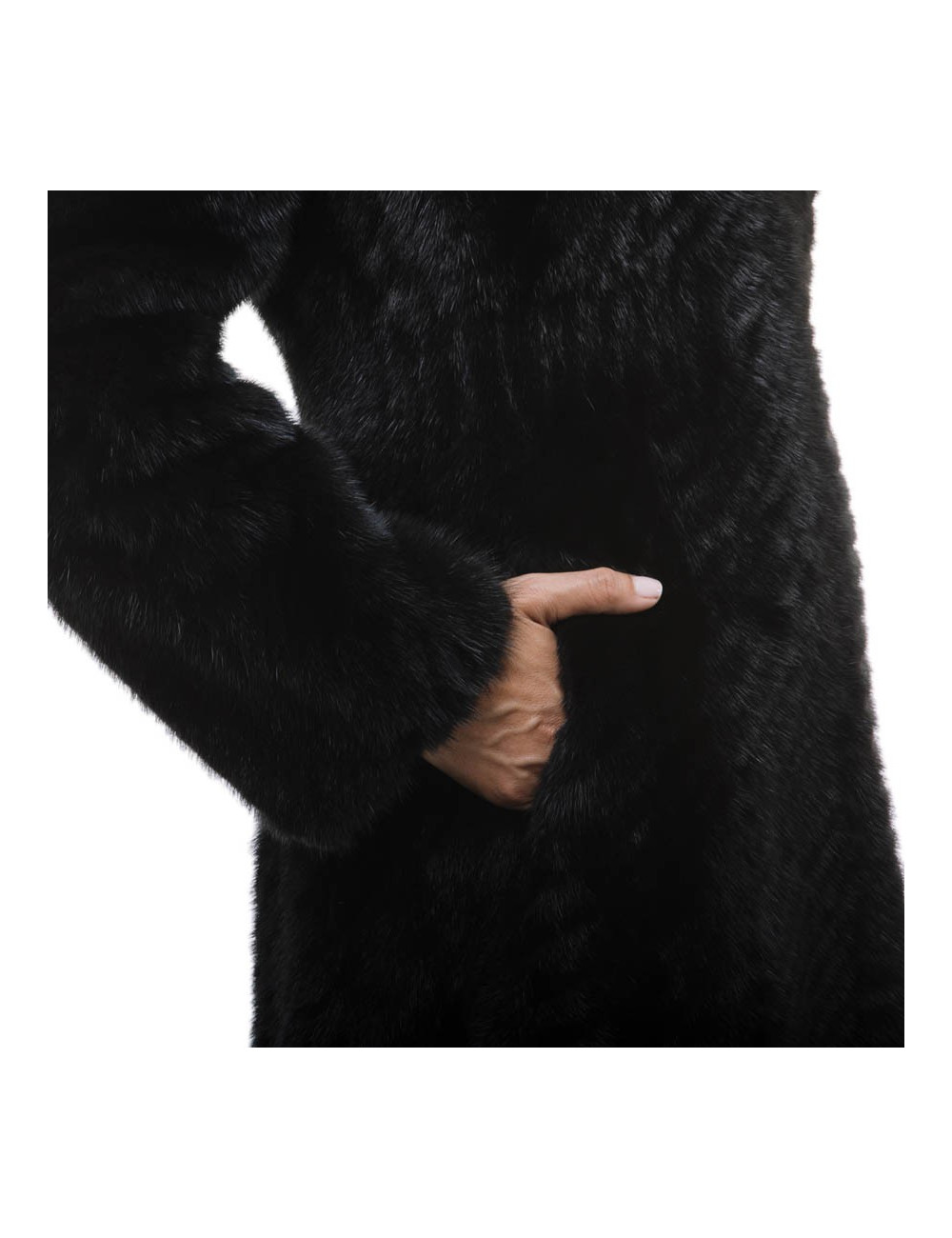 Manteau FENDI t 38 vison brun