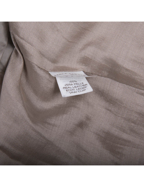 BRUNELLO CUCINELLI long coat in beige suede size 40EU