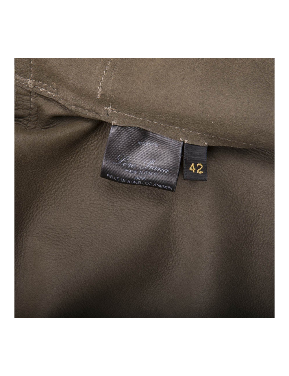 Veste LORO PIANA T en cuir fauve