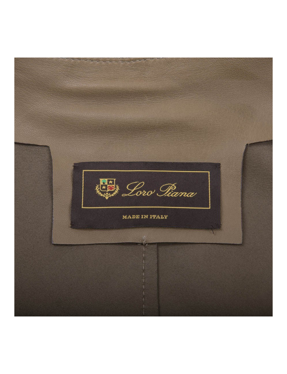 Veste LORO PIANA T en cuir fauve