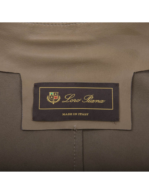 Veste LORO PIANA T en cuir fauve