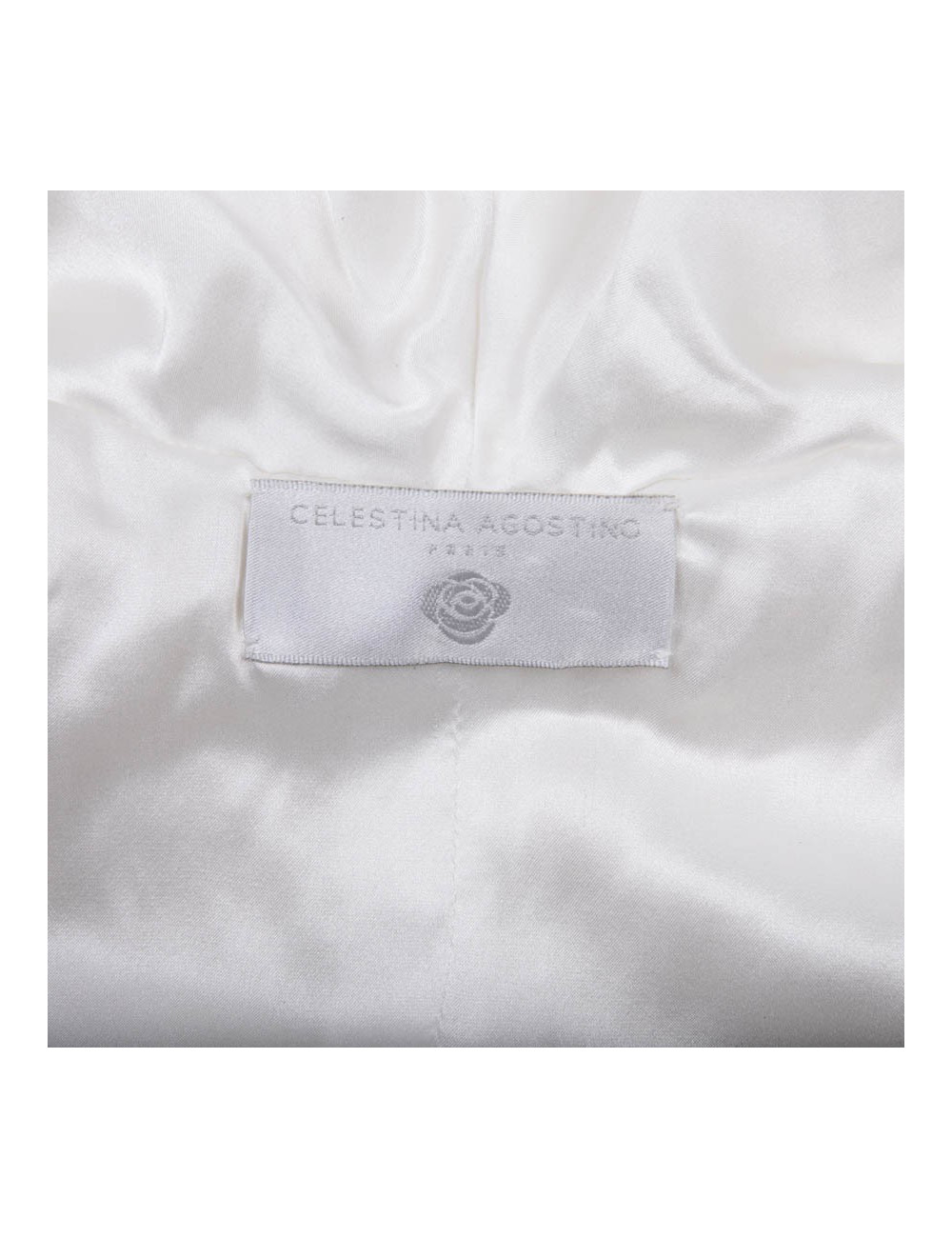 CELESTINA AGOSTINO short cape in white mink