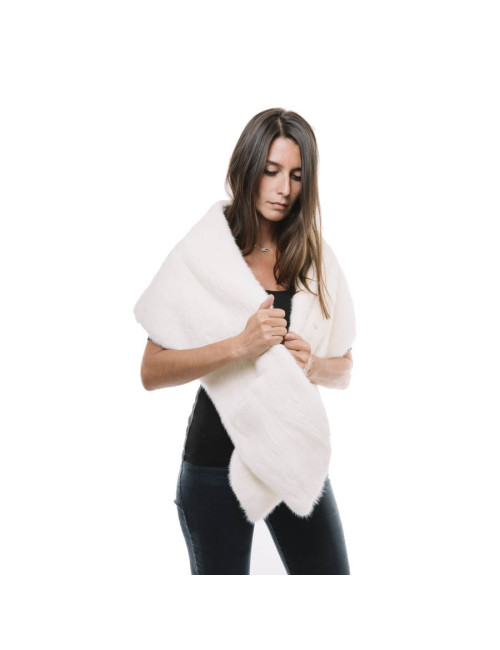 Etole en vison blanc CELESTINA AGOSTINO