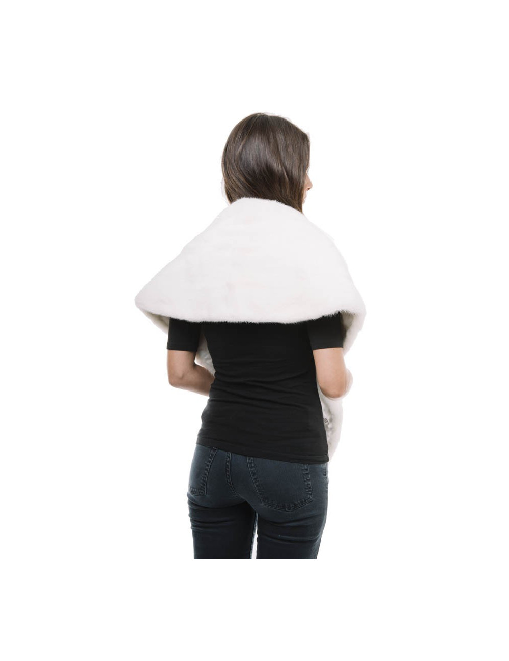 Etole en vison blanc CELESTINA AGOSTINO