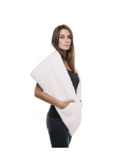 Etole en vison blanc CELESTINA AGOSTINO