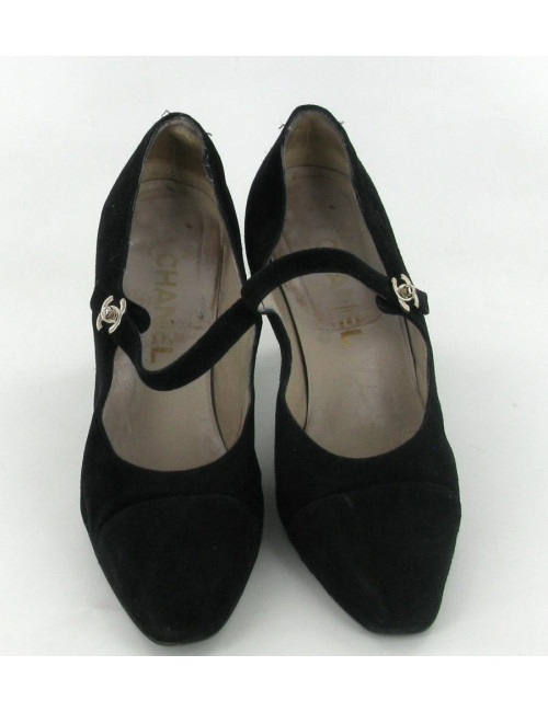 Escarpins CHANEL T36 en daim noir 