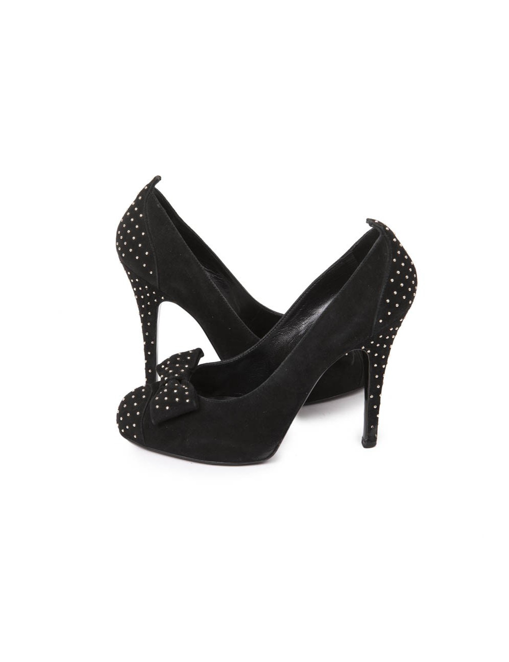 BALMAIN high heels in black velvet size 39EU