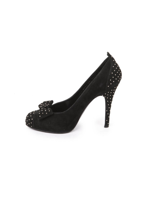 Escarpins t 39 BALMAIN en veau velours noir