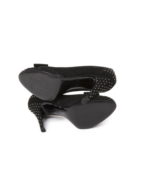 Escarpins t 39 BALMAIN en veau velours noir