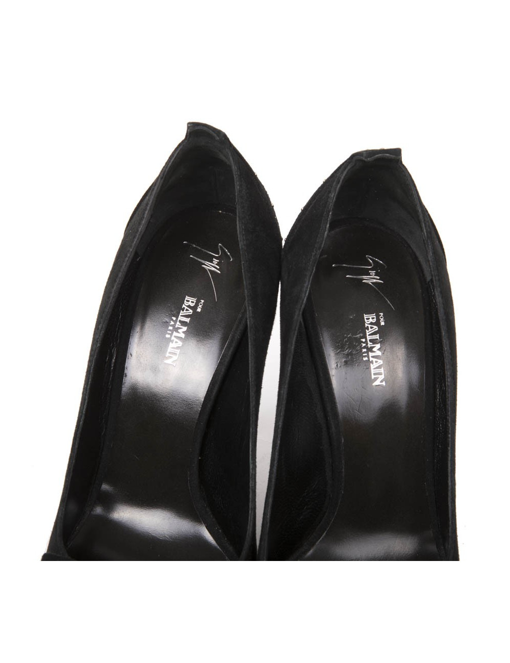 BALMAIN high heels in black velvet size 39EU