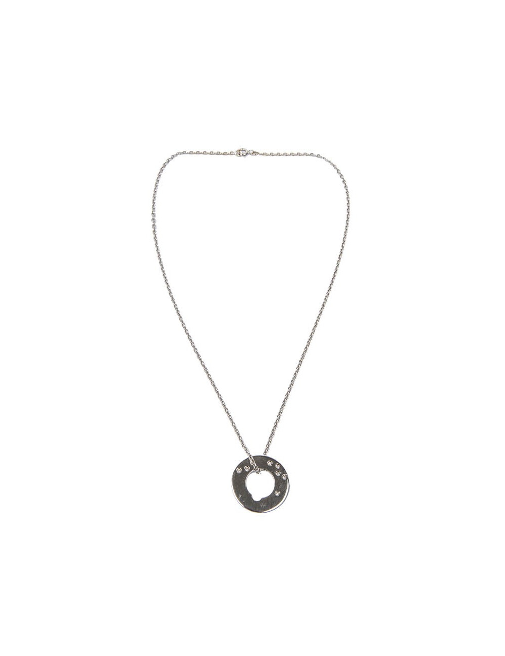Collier DINH VAN or blanc et diamants