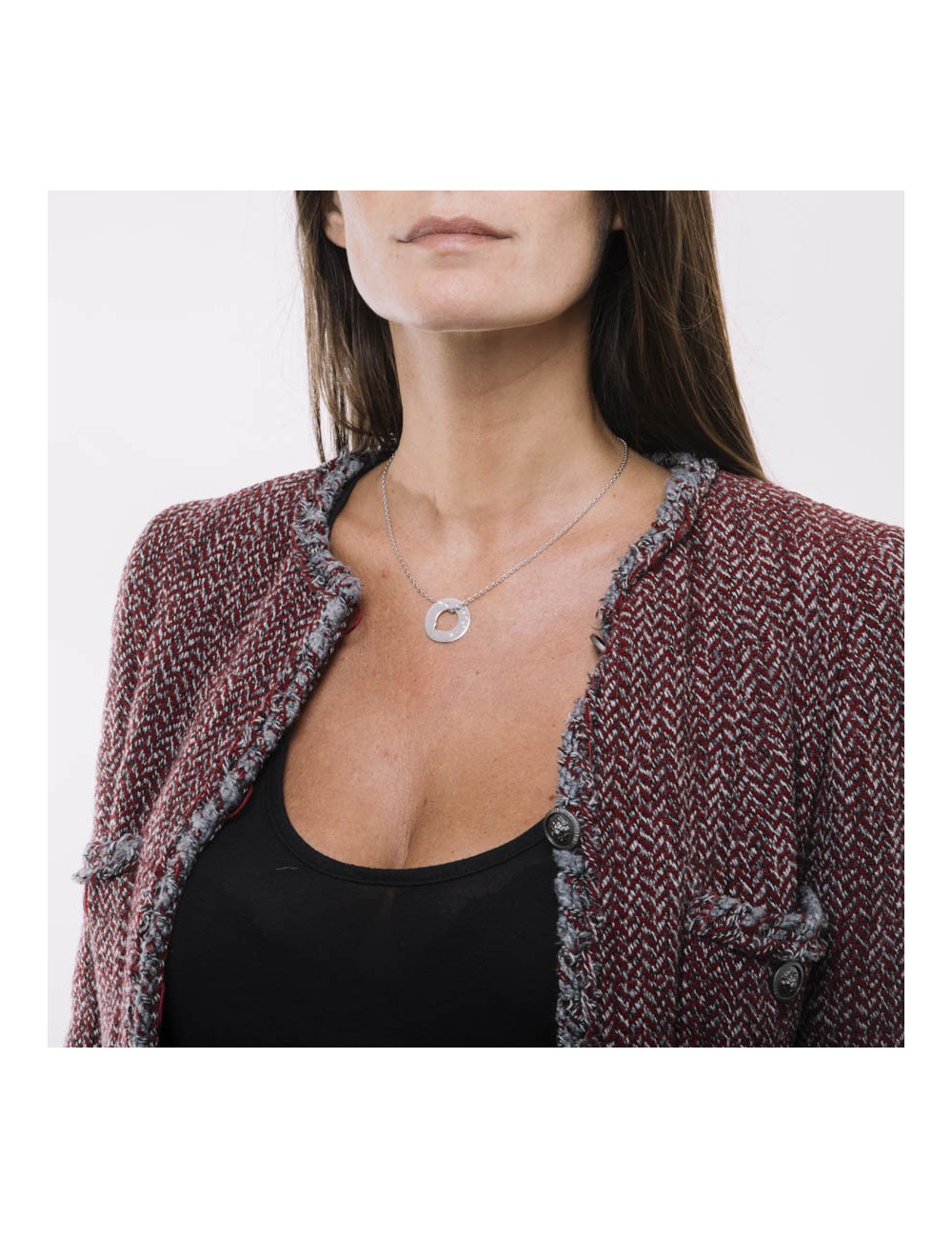 Collier DINH VAN or blanc et diamants