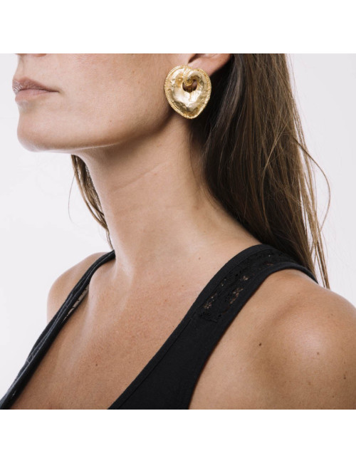 Boucles d'oreille Clips Coeur sans marque