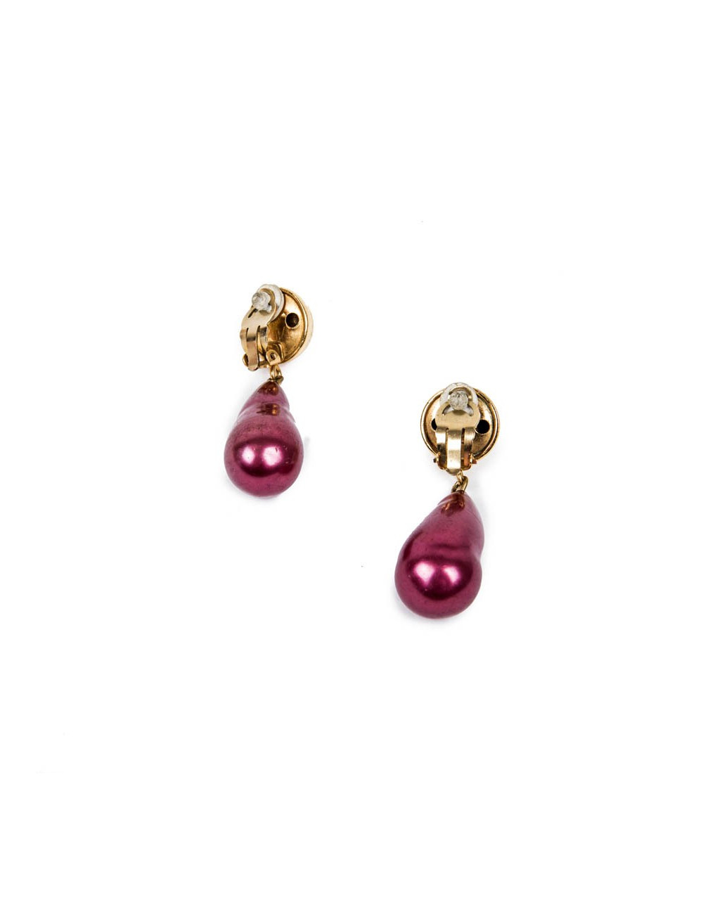 Boucles d'oreille pendantes roses SANS MARQUES
