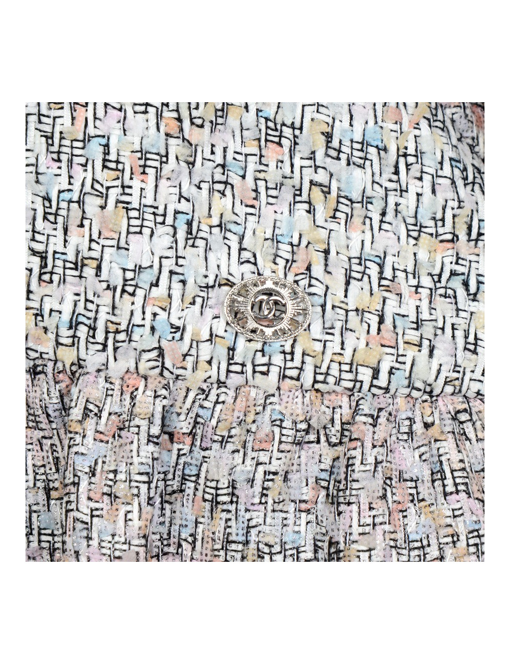 CHANEL Dress in Pastel colors tweed Size 42FR