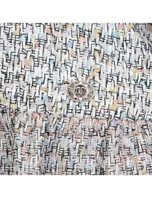 CHANEL Dress in Pastel colors tweed Size 42FR