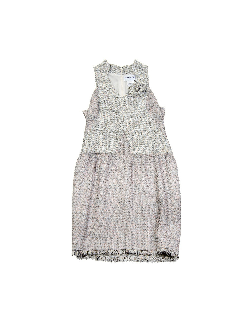 CHANEL Dress in Pastel colors tweed Size 42FR