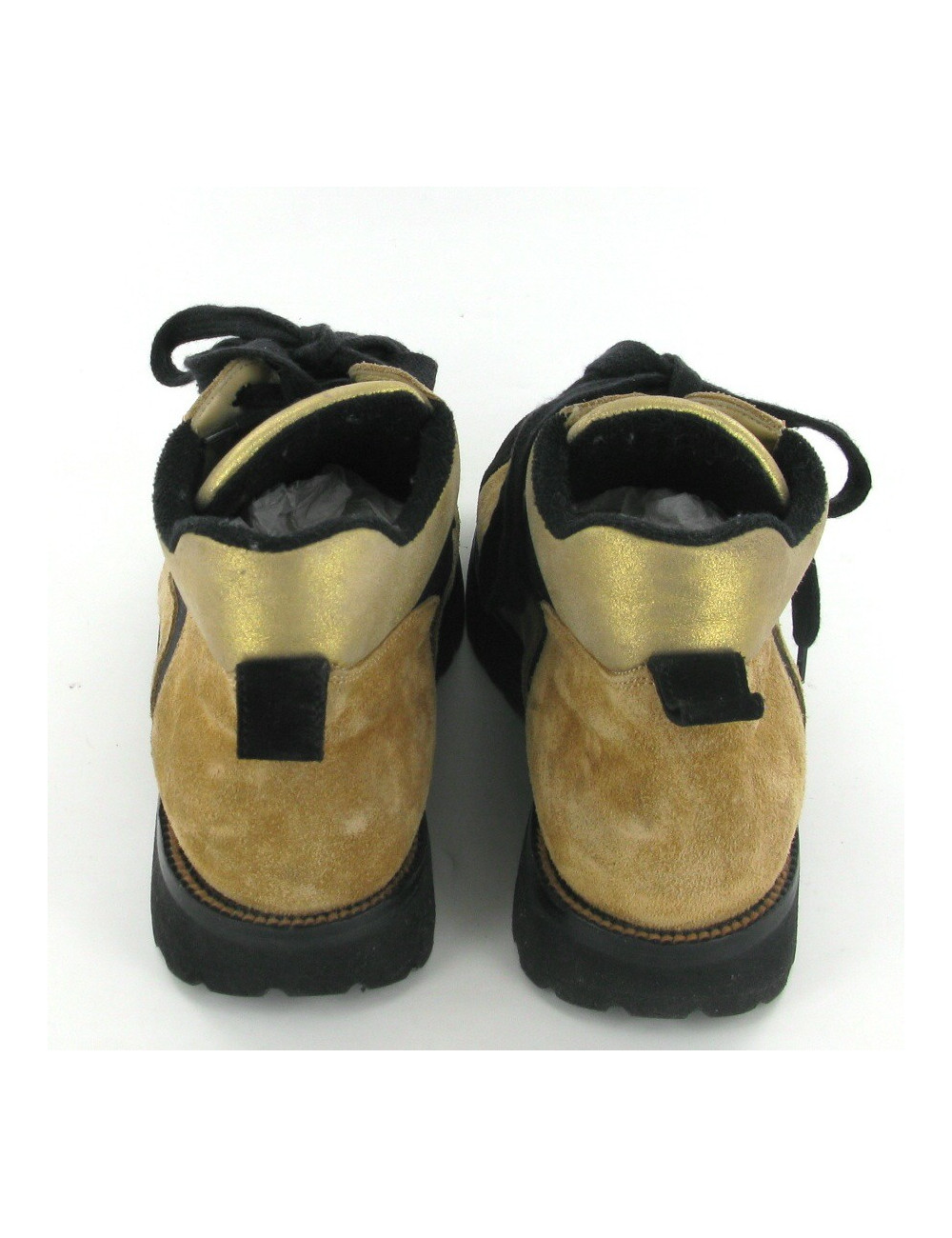 Basket CHANEL bicolores noir et beige