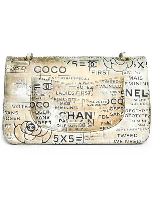 Sac CHANEL Timeless 'Coco' doré Collection 2015