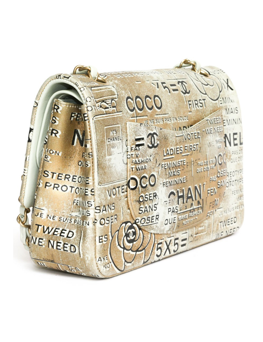 Sac CHANEL Timeless 'Coco' doré Collection 2015